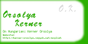 orsolya kerner business card
